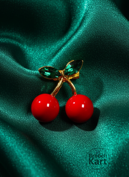 Red Cherry Brooch
