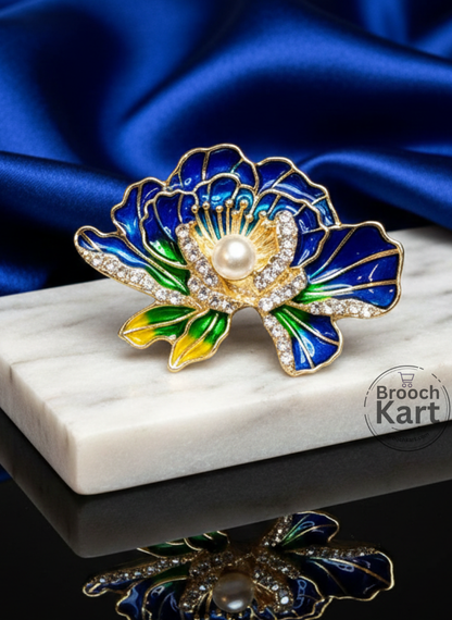 Petal Pearl Flower Brooch