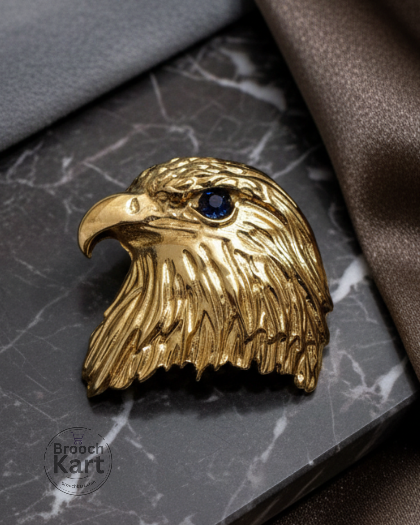 Eagle Face Brooch