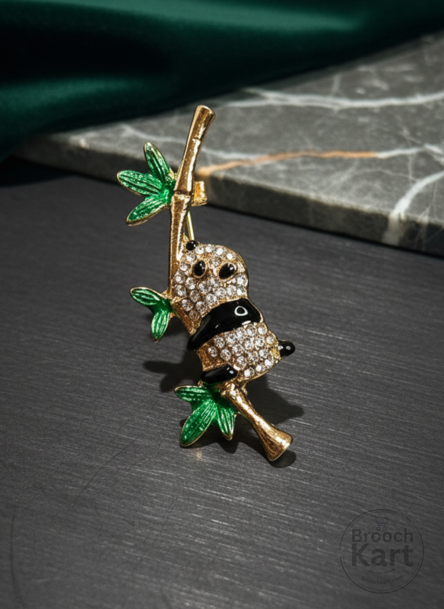 Climbing Panda Brooch