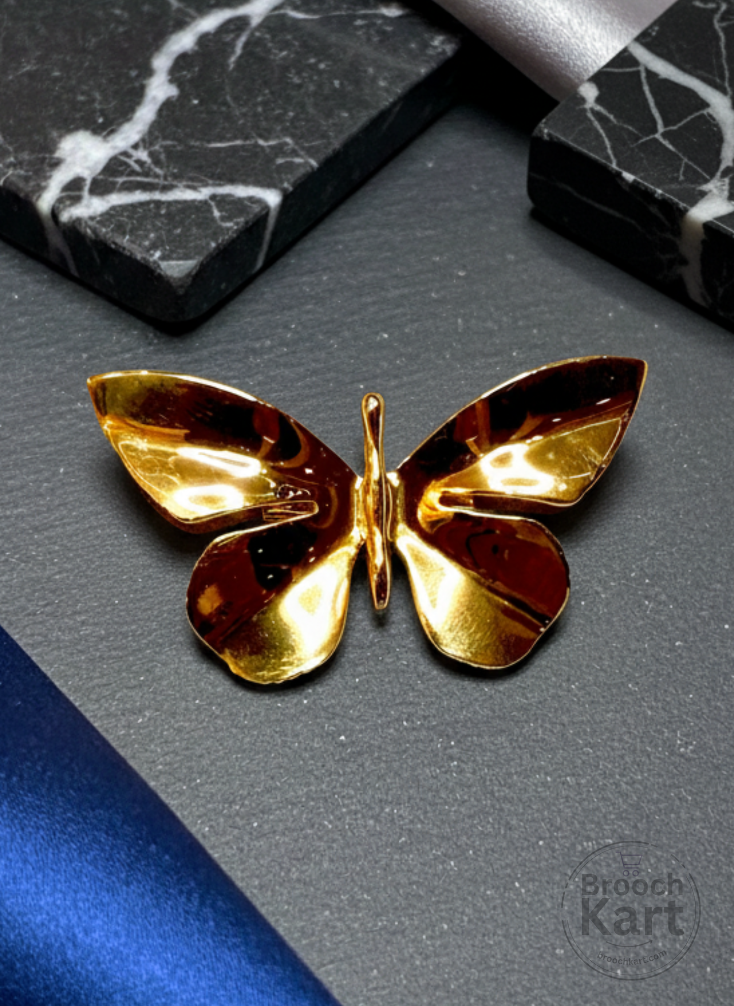 Golden Butterfly Brooch