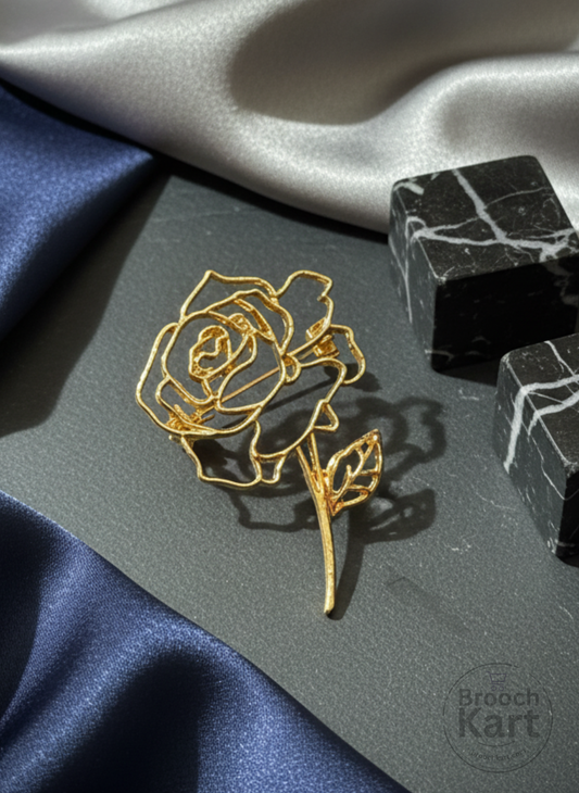 Golden Rose Brooch