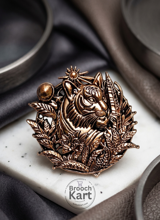 Tiger Leaves Brooch