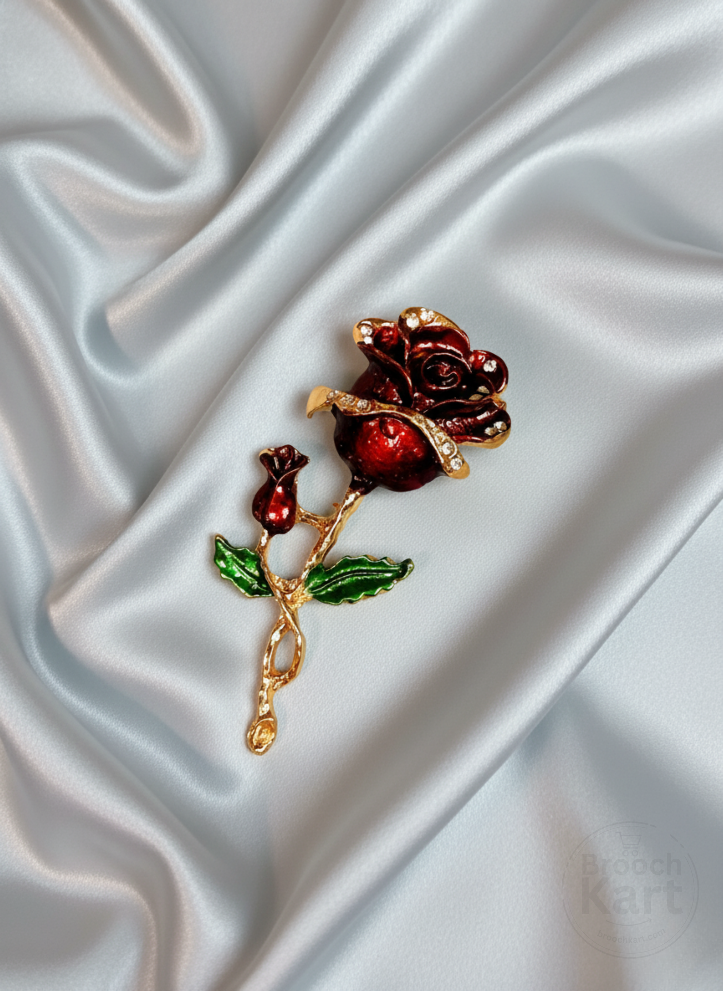 Red Rose Brooch