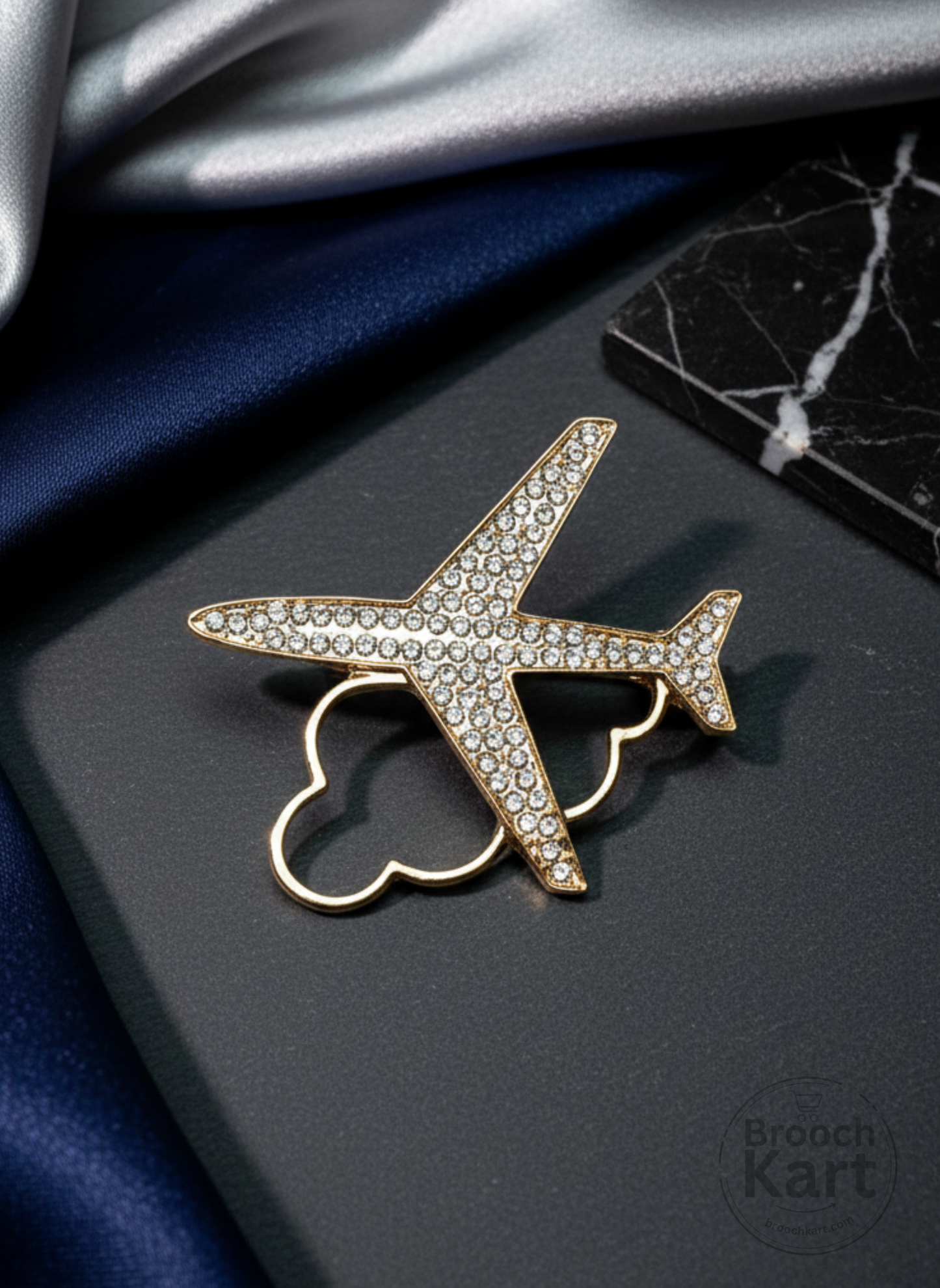 Aeroplane In A Cloud Brooch