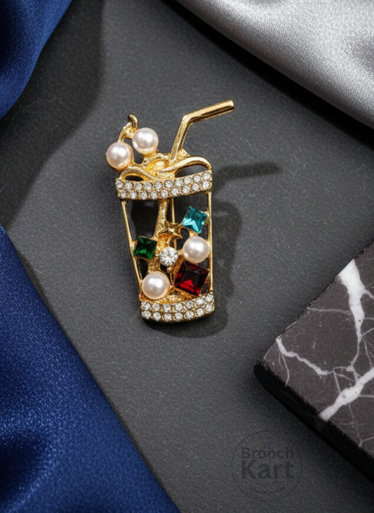 Juice Glass Brooch