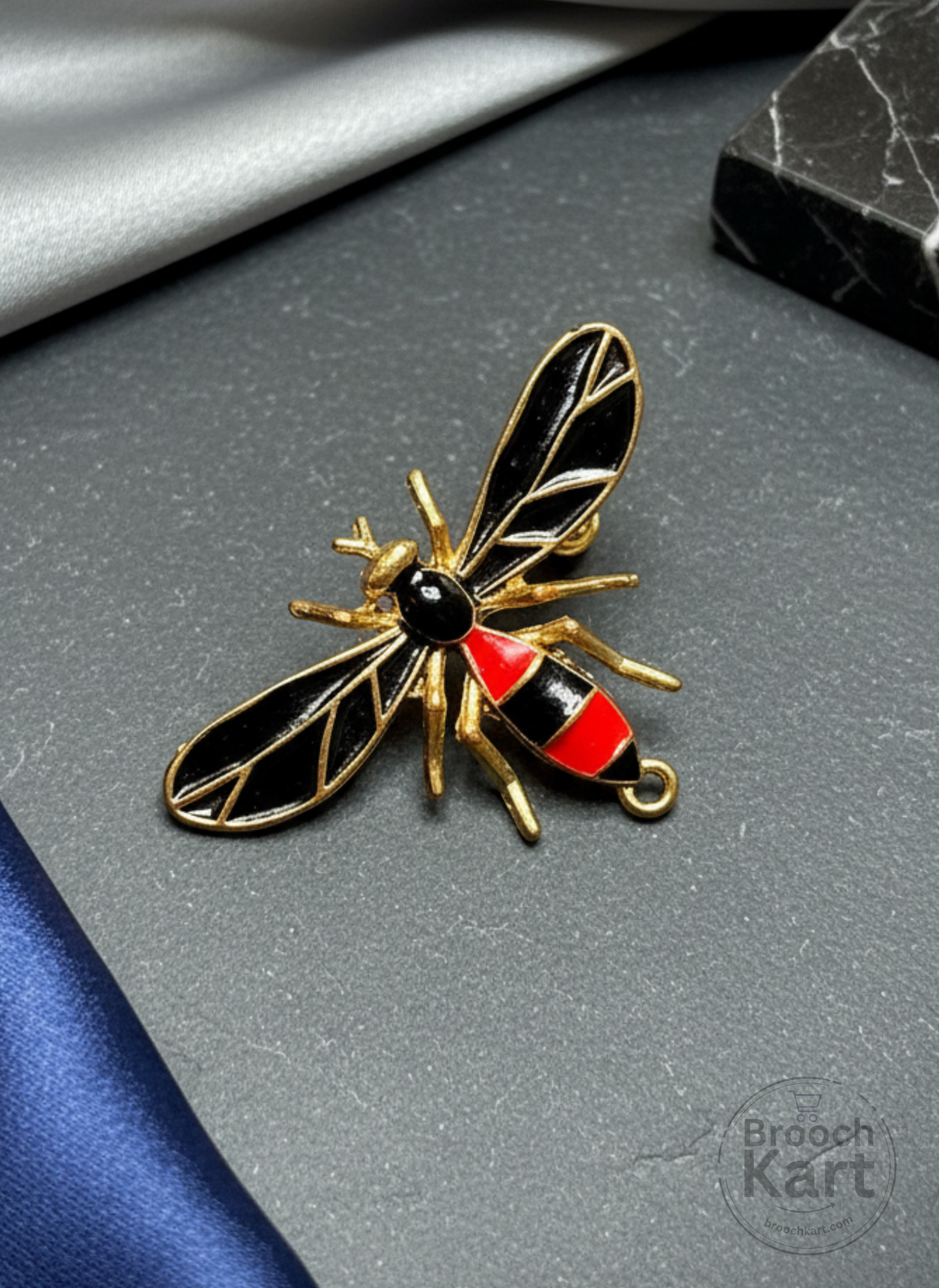 Black Insect Brooch