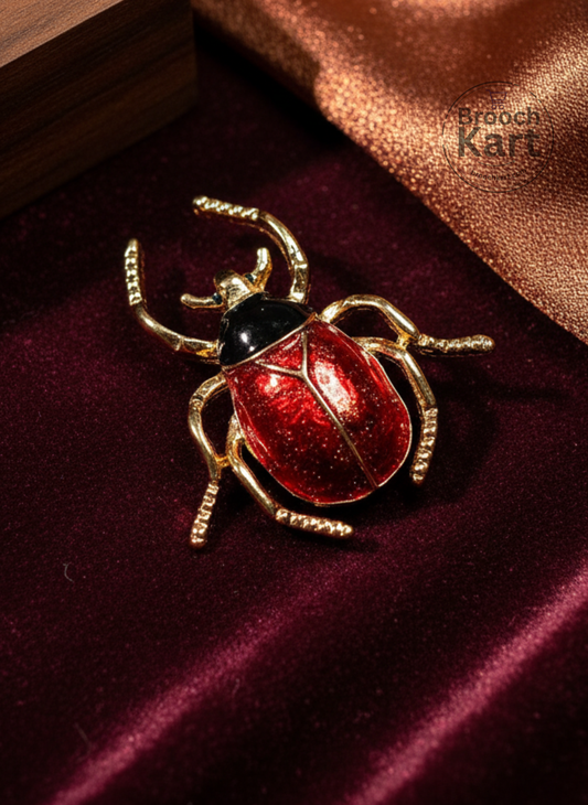 Red Beetle Brooch
