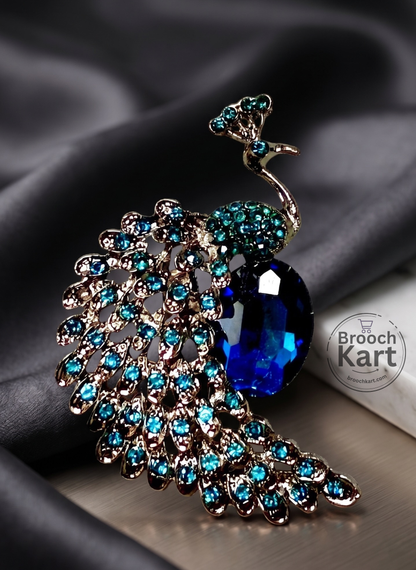 Splendid Peacock Brooch