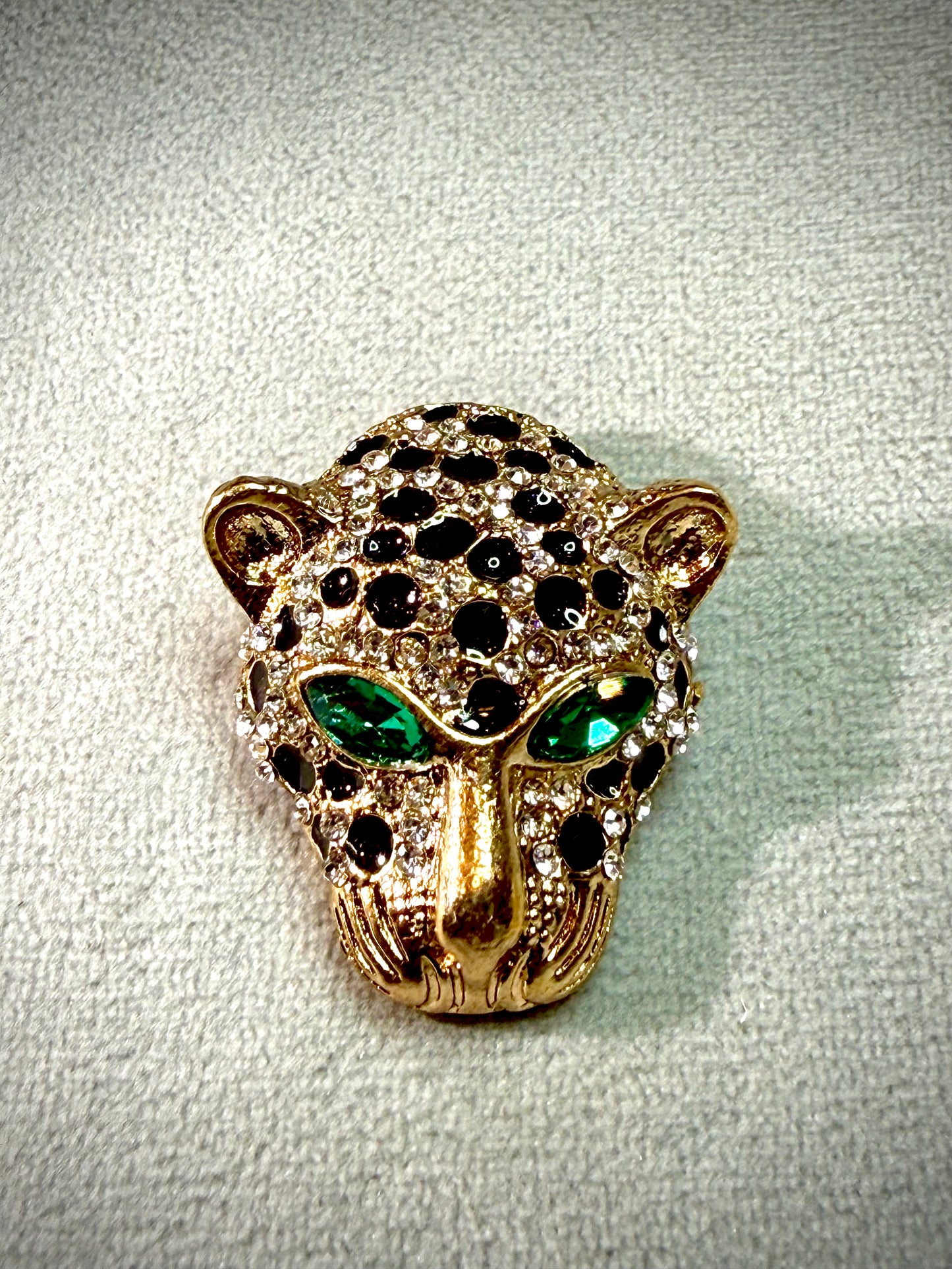 Leopard Face Brooch