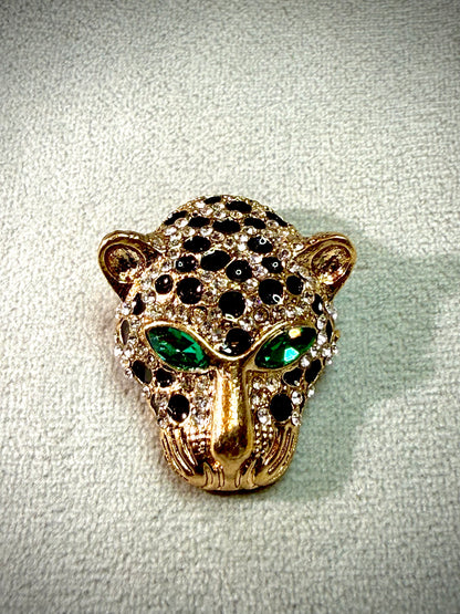 Leopard Face Brooch