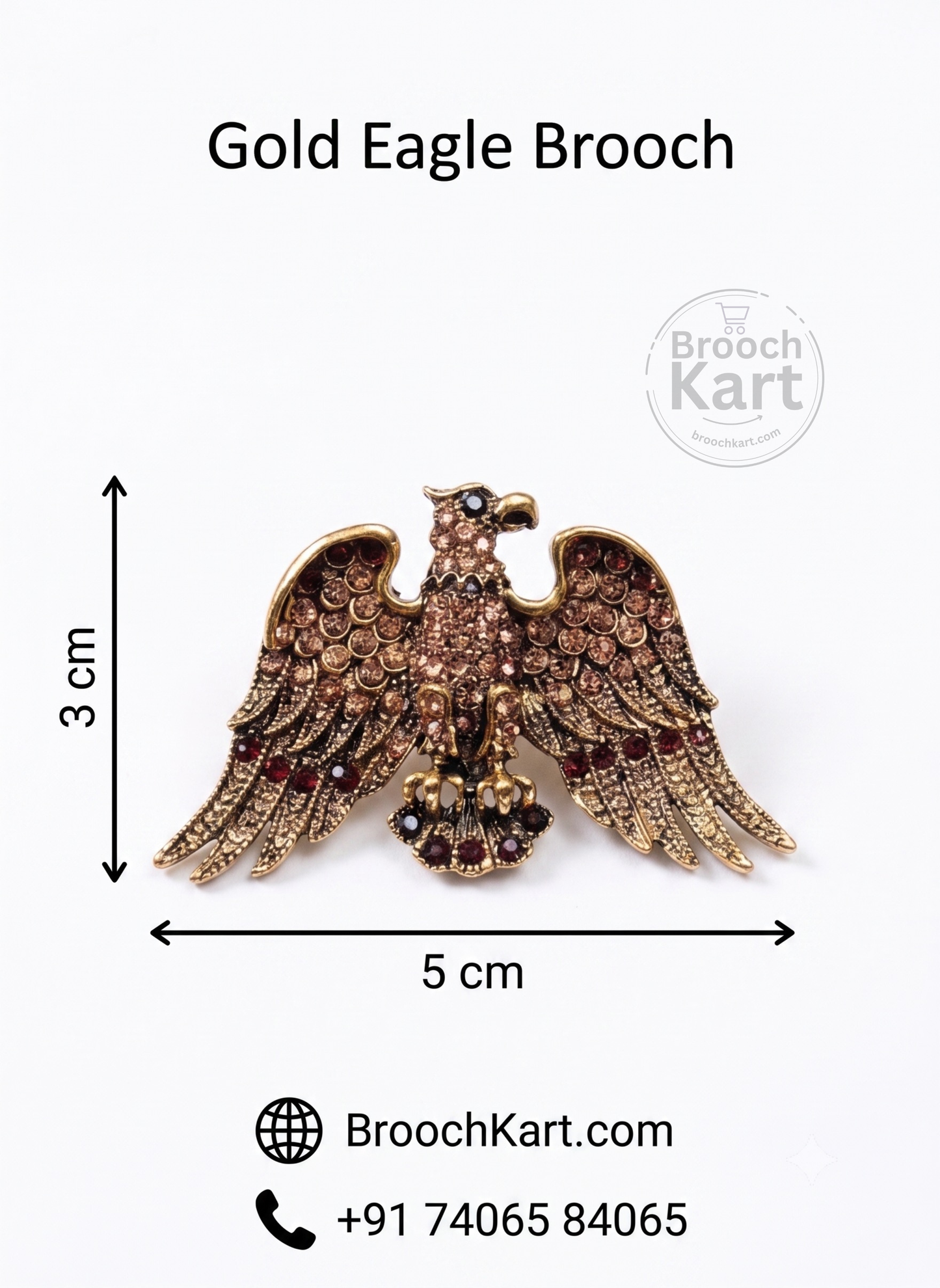 Gold Eagle Brooch