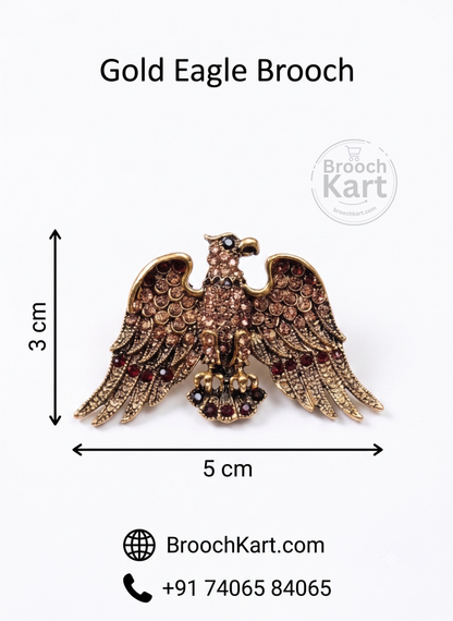 Gold Eagle Brooch