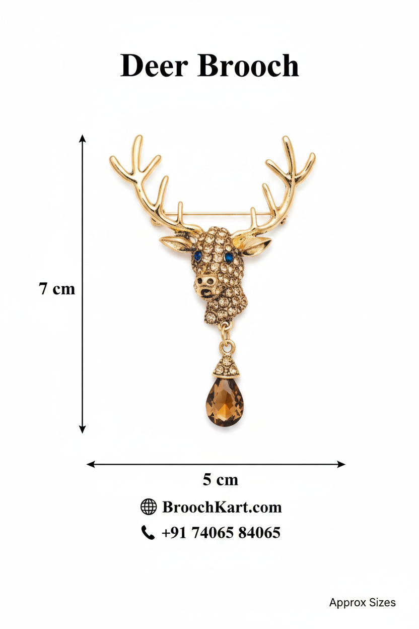 Deer Brooch Product Graphic