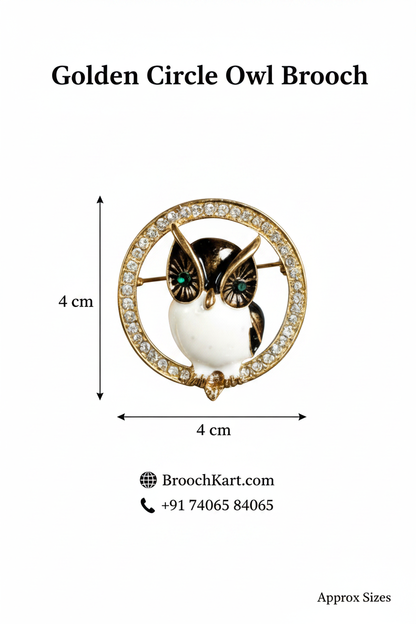 Golden Circle Owl Brooch Product Graphic