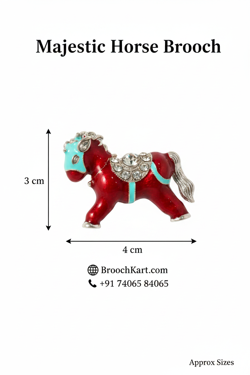 Majestic Horse Brooch Product Graphic