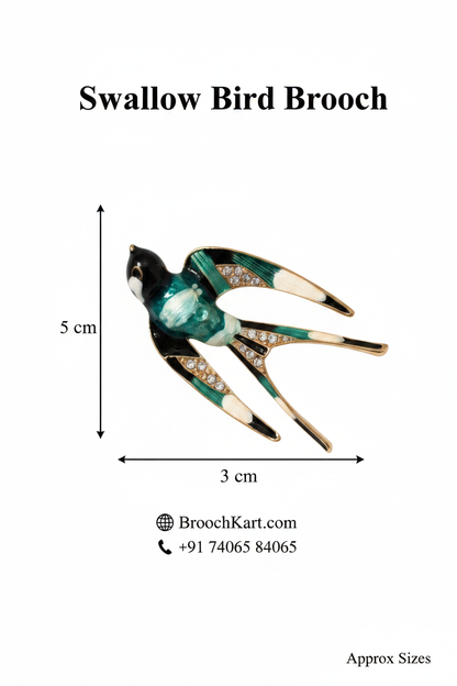 Swallow Bird Brooch Product Graphic